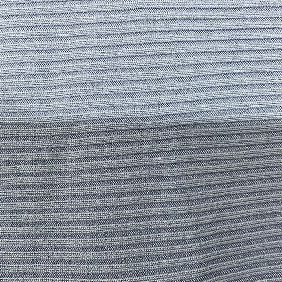 Chico’s Ribbed Boxy Knit Blouse Top women’s Size Large blue pull over 3/4 sleeve - Picture 3 of 13